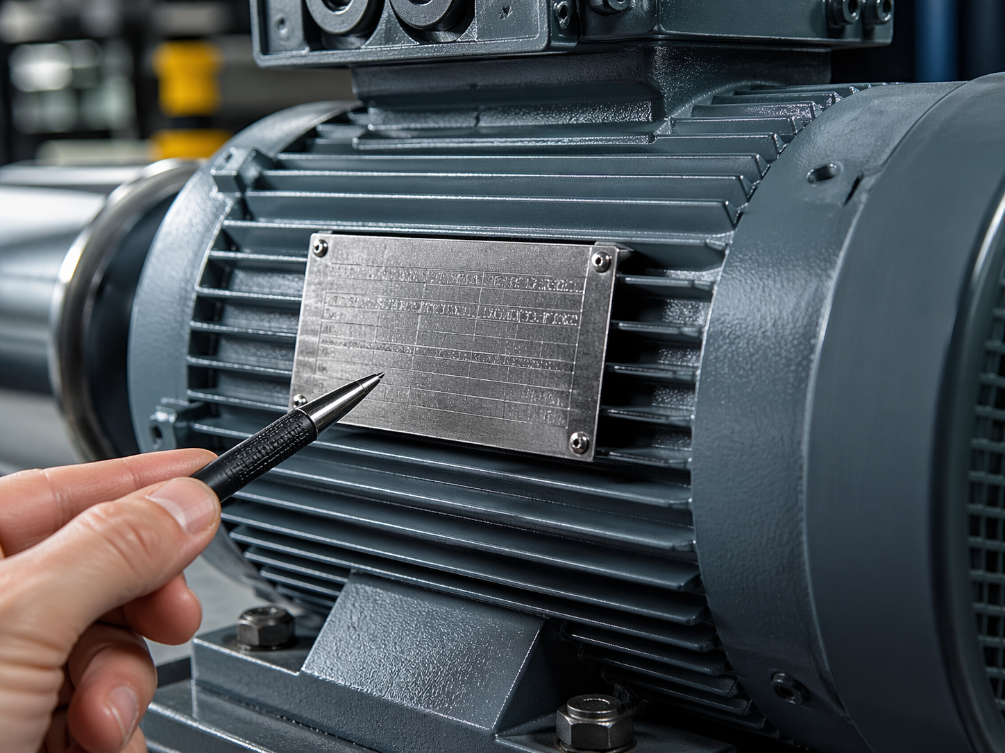 BTE technician inspecting an industrial electric motor